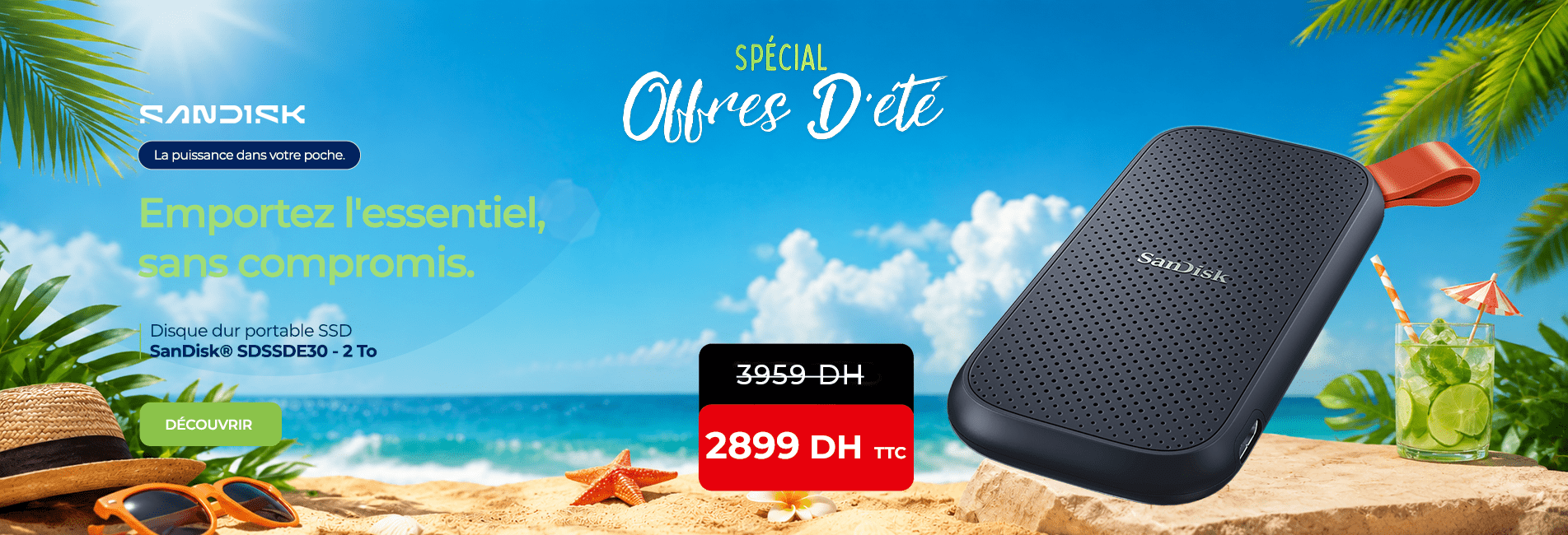 Disque dur portable SSD SanDisk® 2 To